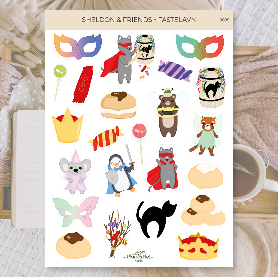 Sheldon & Friends - fastelavn | Stickers