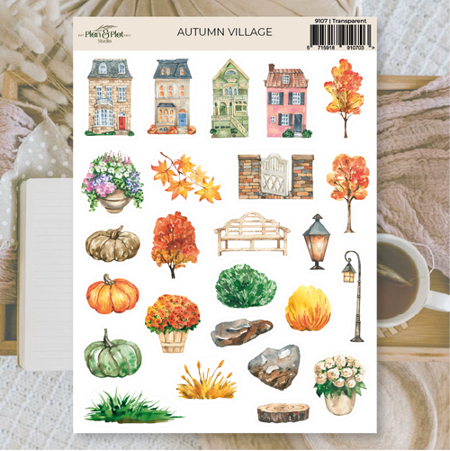 Autumn village | Stickers