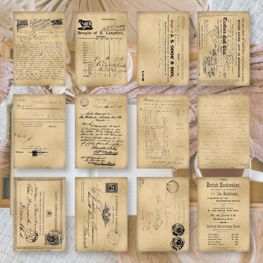 Written records ephemera paper | 7,4x10,5 cm | 3×8 designs