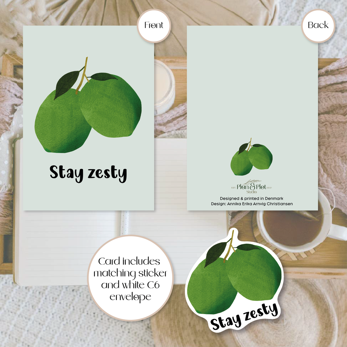 Stay zesty | A6 greeting card