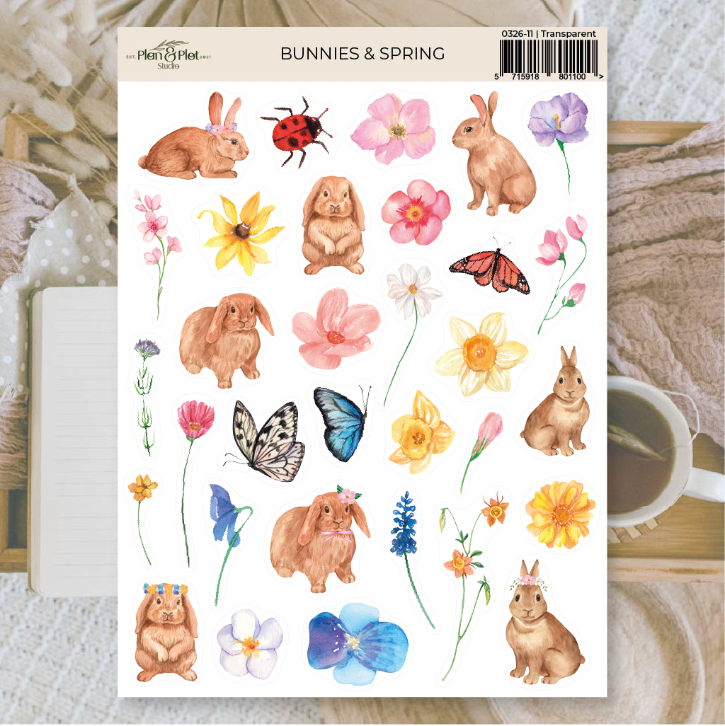 Bunnies & spring | Stickers