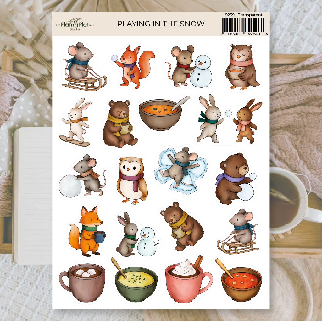 Playing in the snow | Stickers