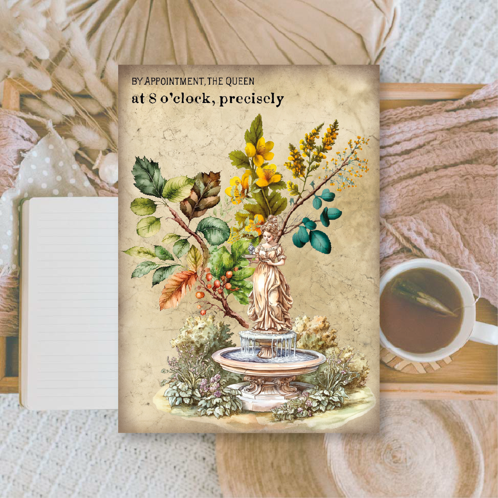 Antique garden Scrap paper | 10,5 x 14,8 cm | 3×8 designs