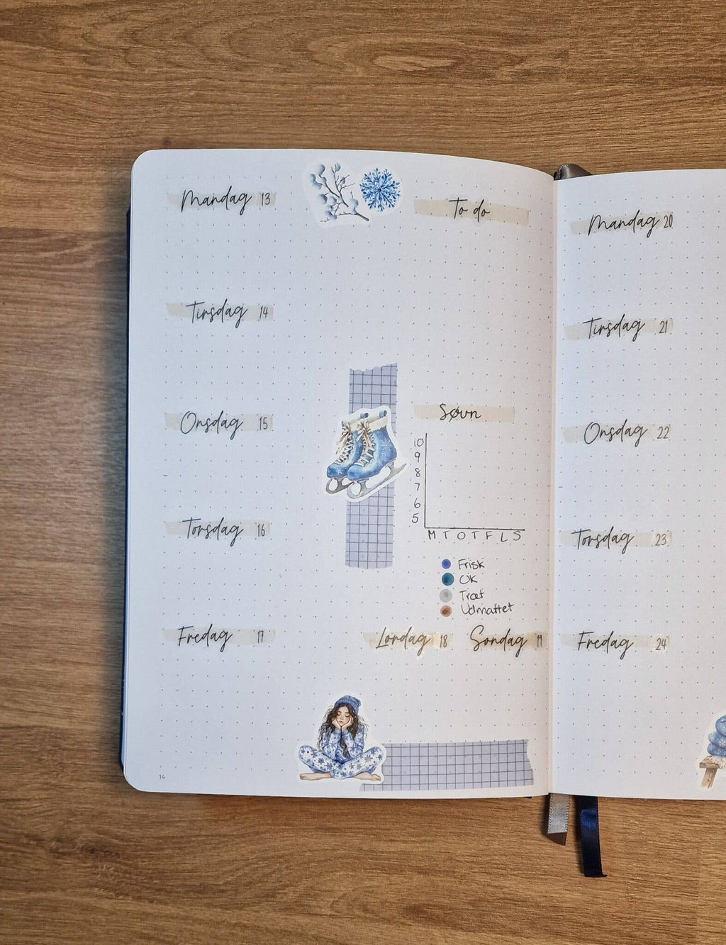 Snowy Winter Grid | Washi tape