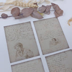 Old diary ephemera paper | 7,4 x 10,5 cm | 3×8 designs