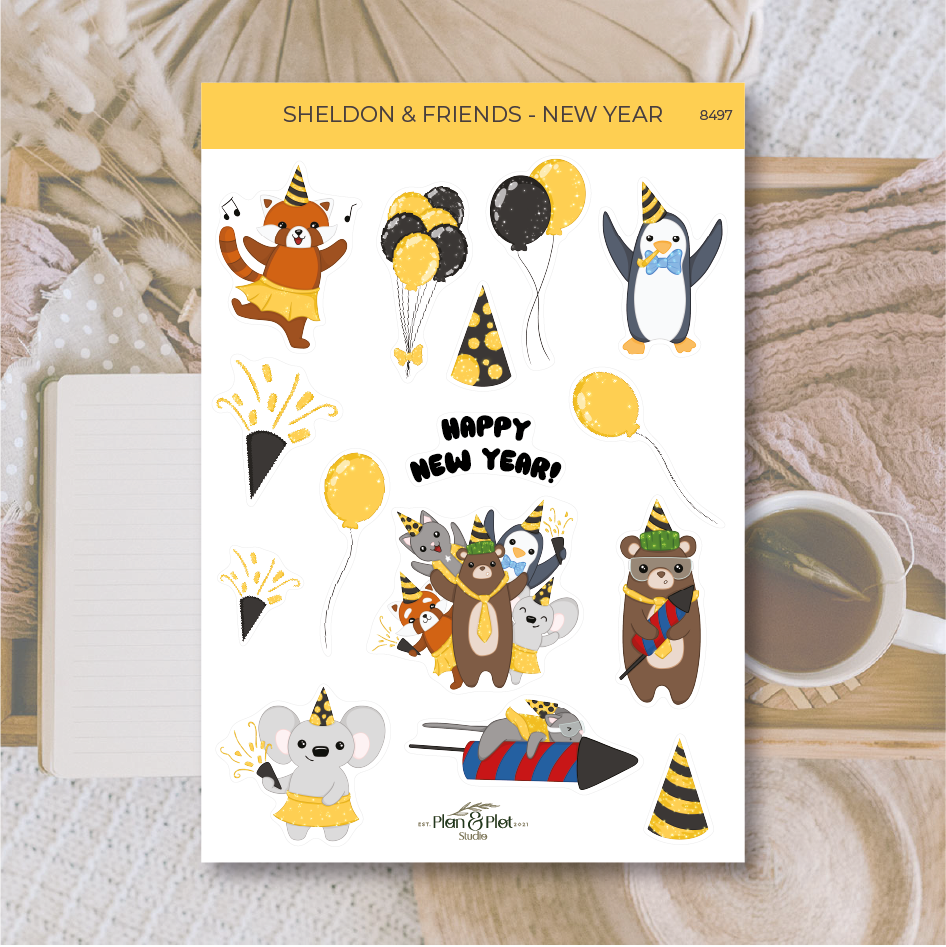 Sheldon & Friends - New Year | Stickers