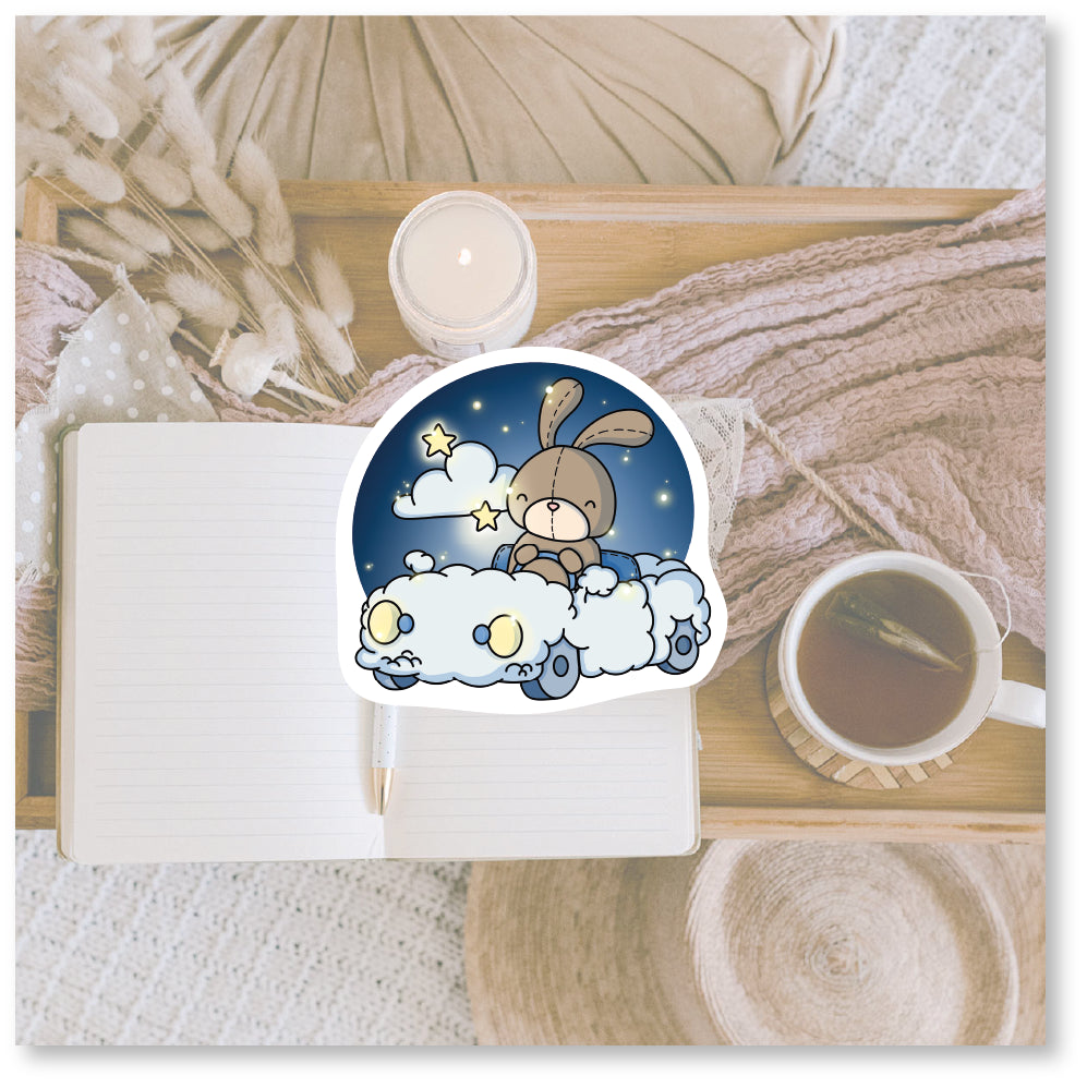 Midnight bunny | Die cut sticker