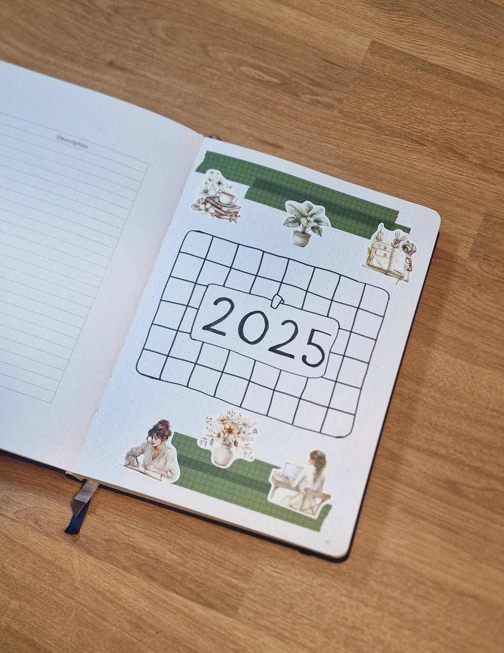 Forest Green Grid | Washi tape