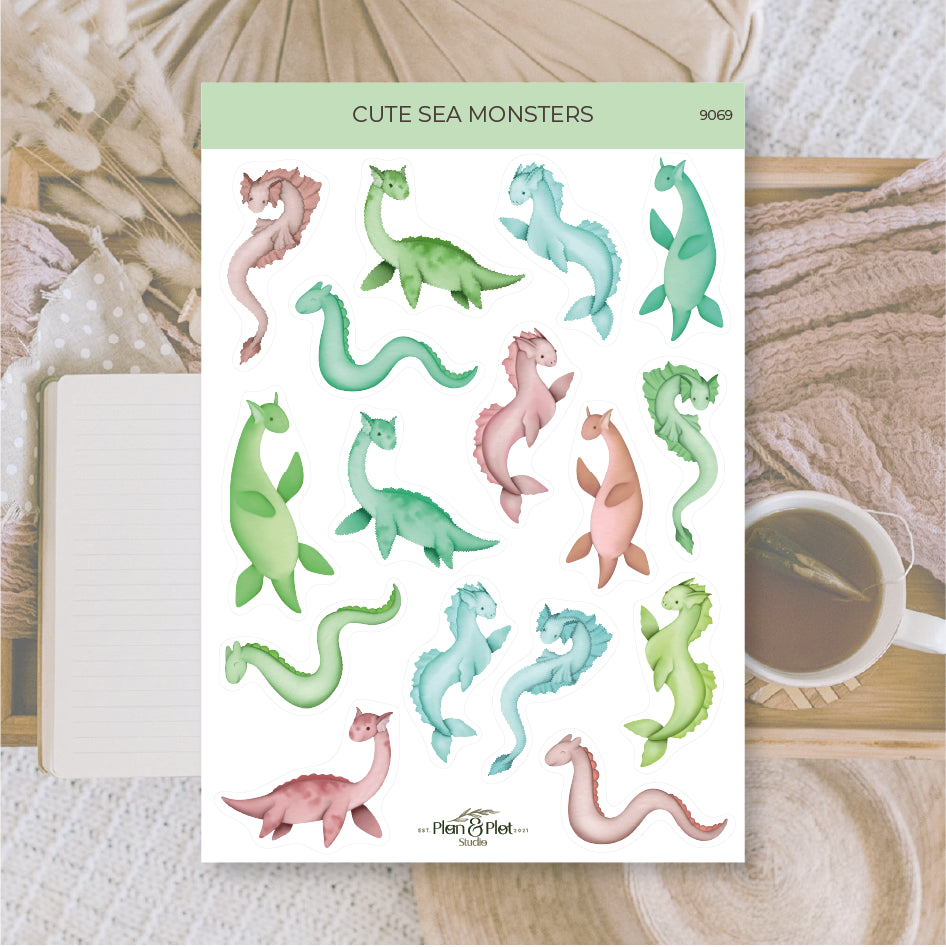 Cute sea monsters | Stickers