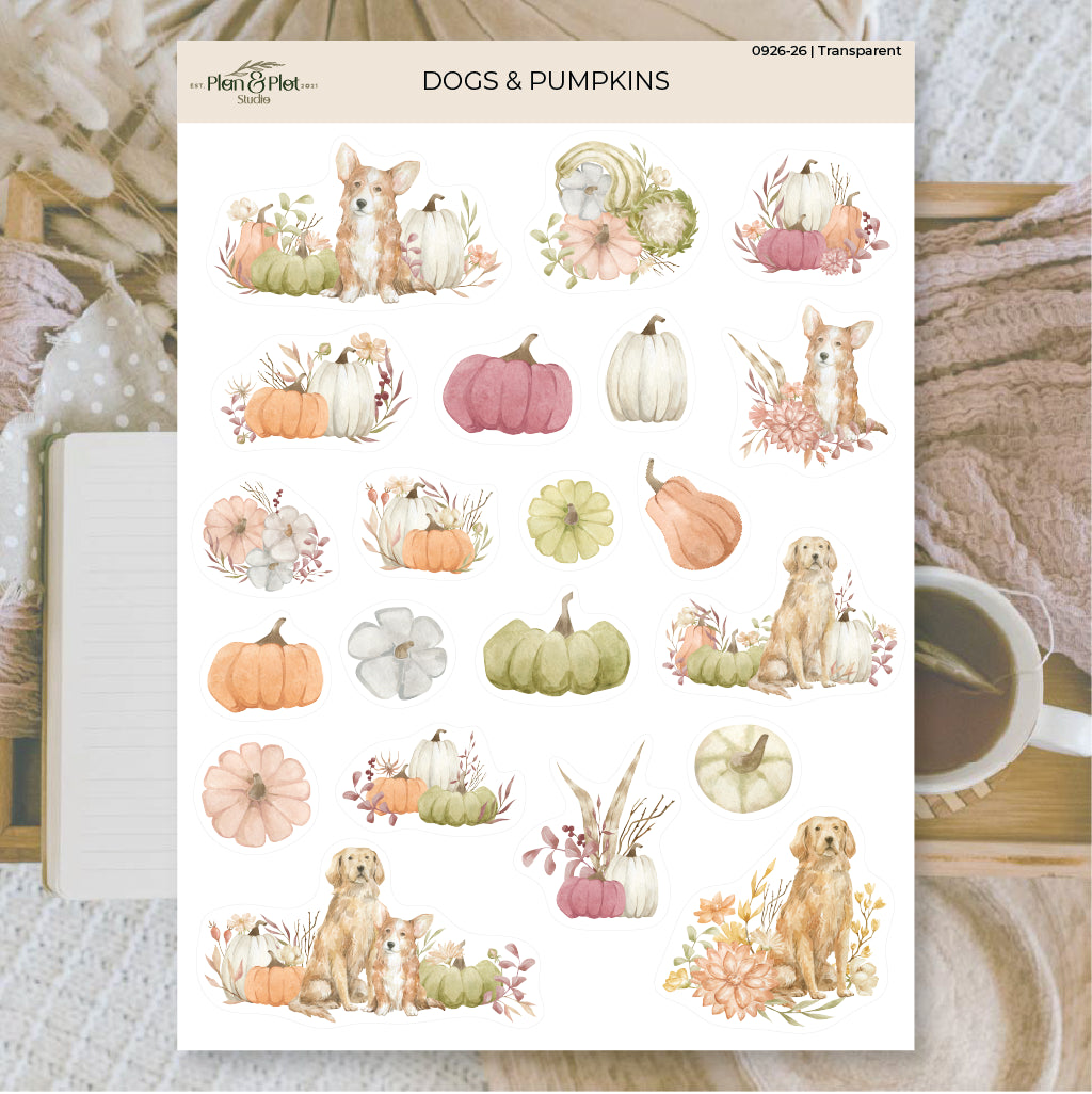Dogs & pumpkins  | Stickers
