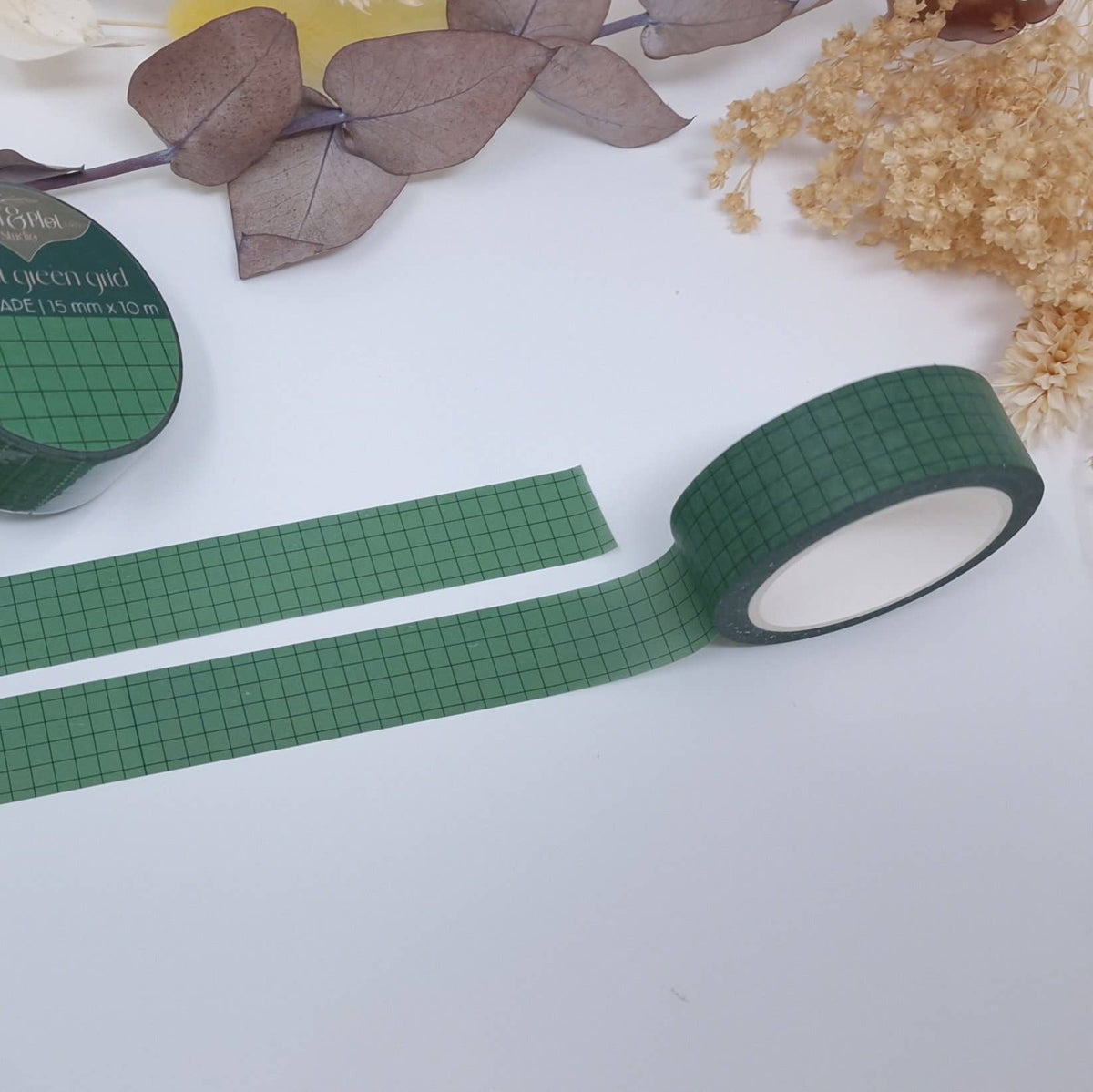 Forest Green Grid | Washi tape