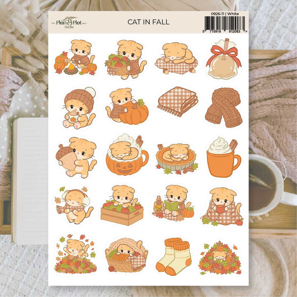 Cat in fall  | Stickers
