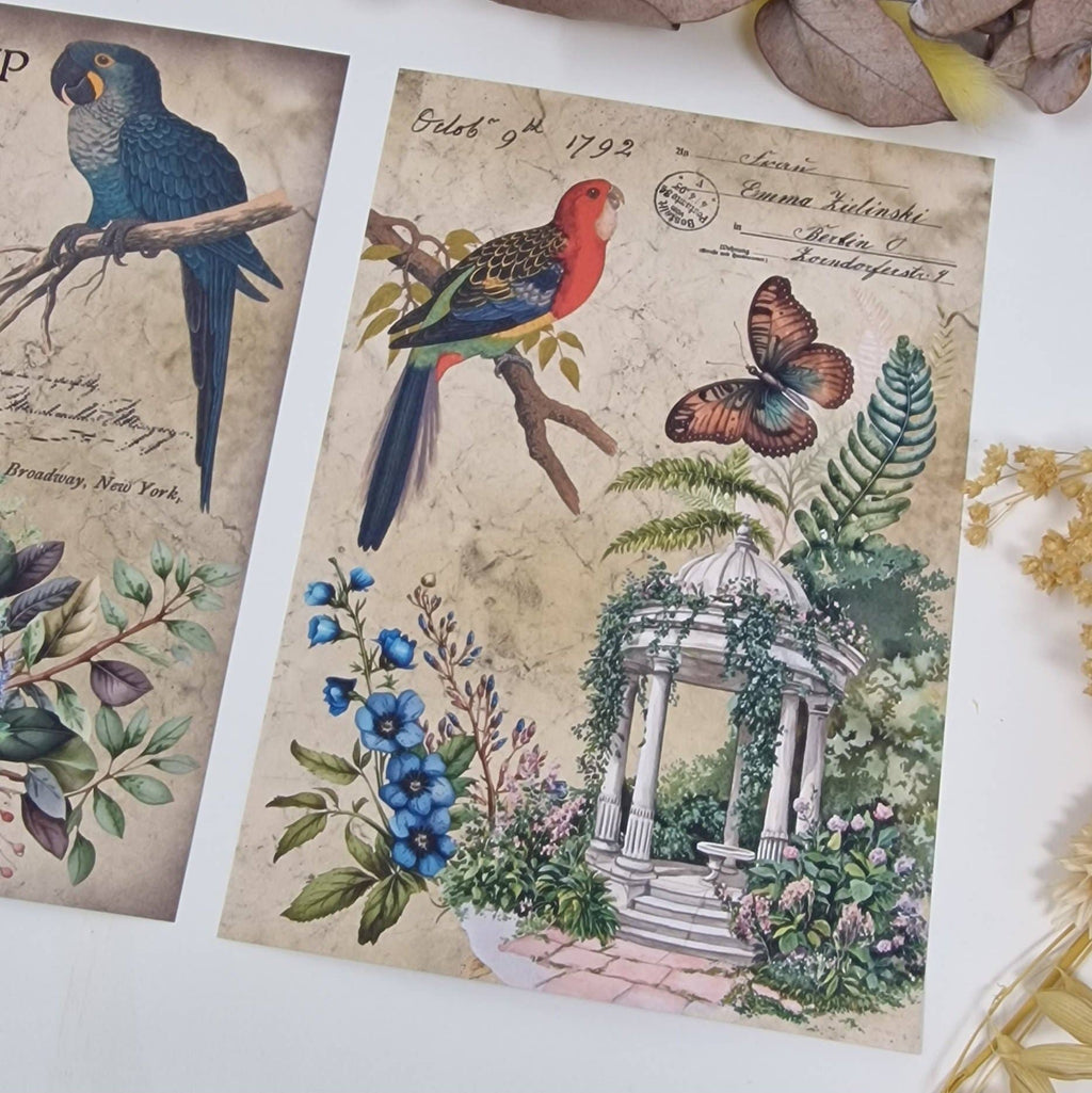 Antique garden Scrap paper | 10,5 x 14,8 cm | 3×8 designs
