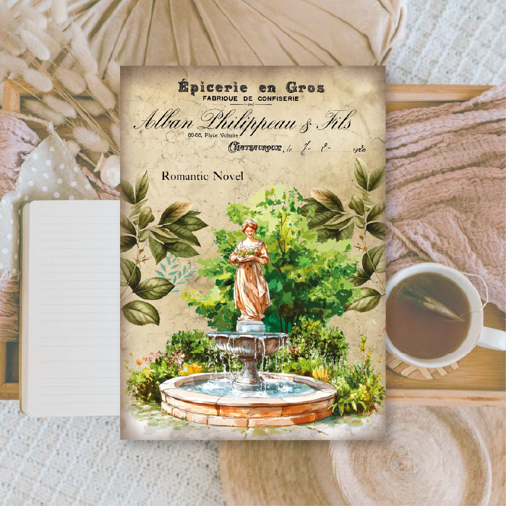 Antique garden Scrap paper | 10,5 x 14,8 cm | 3×8 designs