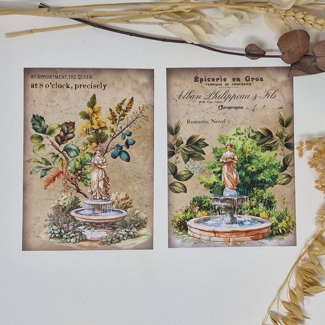 Antique garden Scrap paper | 10,5 x 14,8 cm | 3×8 designs