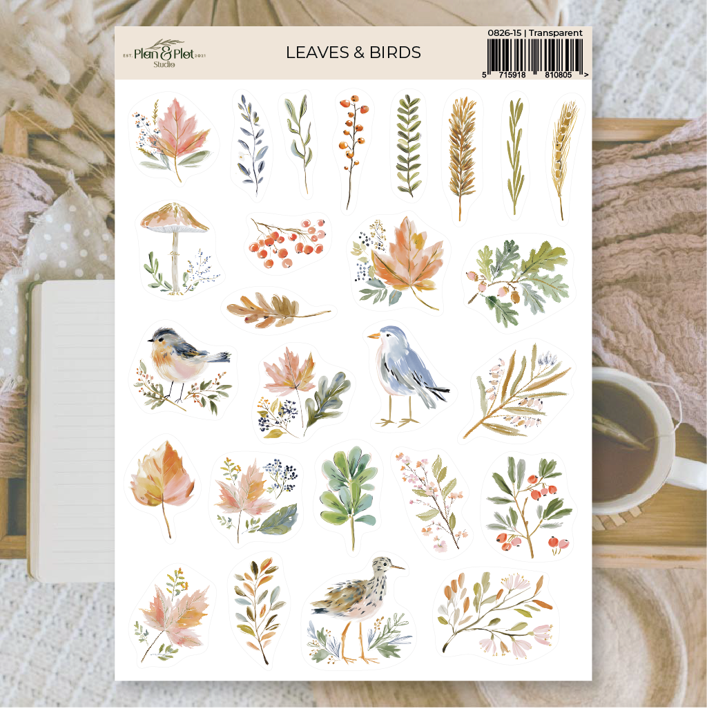 Leaves & birds | Stickers