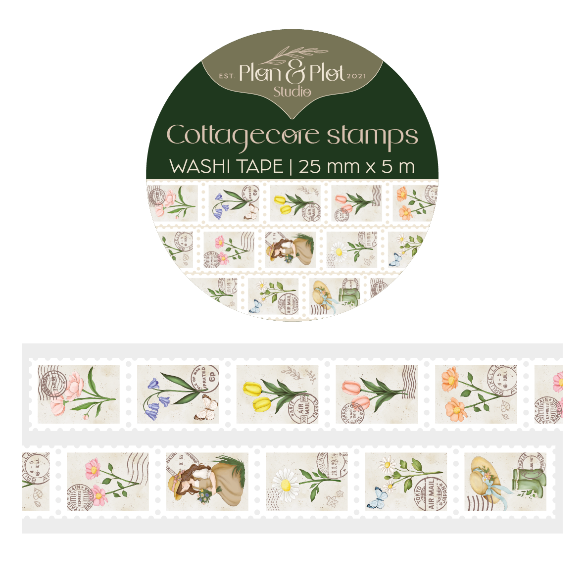 Cottagecore stamps | Washi tape