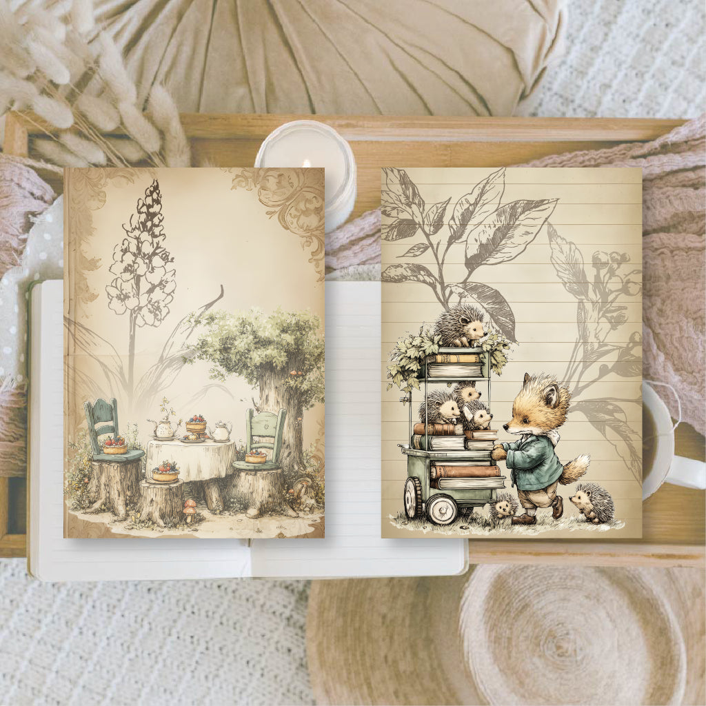 Whimsy Woodland Scrap paper | 7,4 x 10,5 cm | 3×8 designs