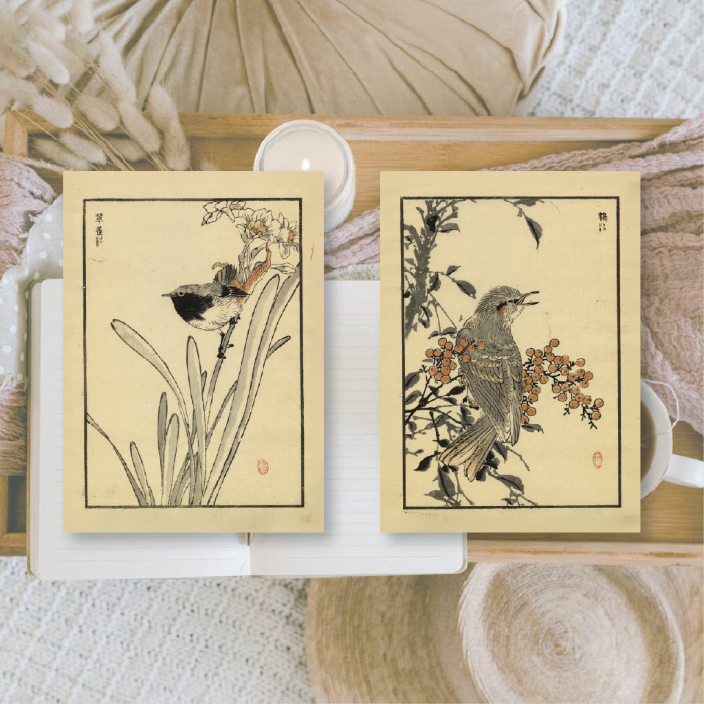 Kacho-e | Ephemera paper | 7,4 x 10,5 cm | 3×8 designs