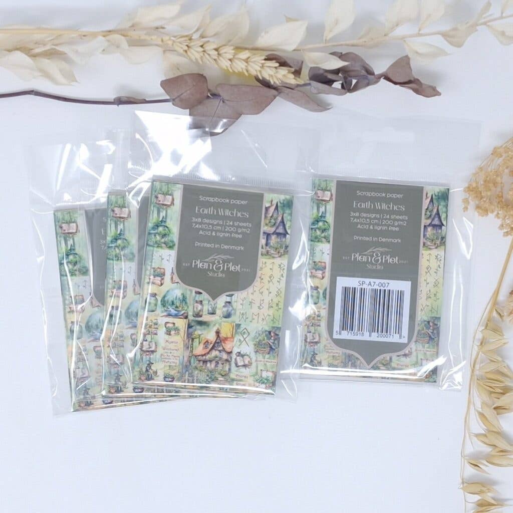 Earth witches Scrap paper | 7,4 x 10,5 cm | 3×8 designs