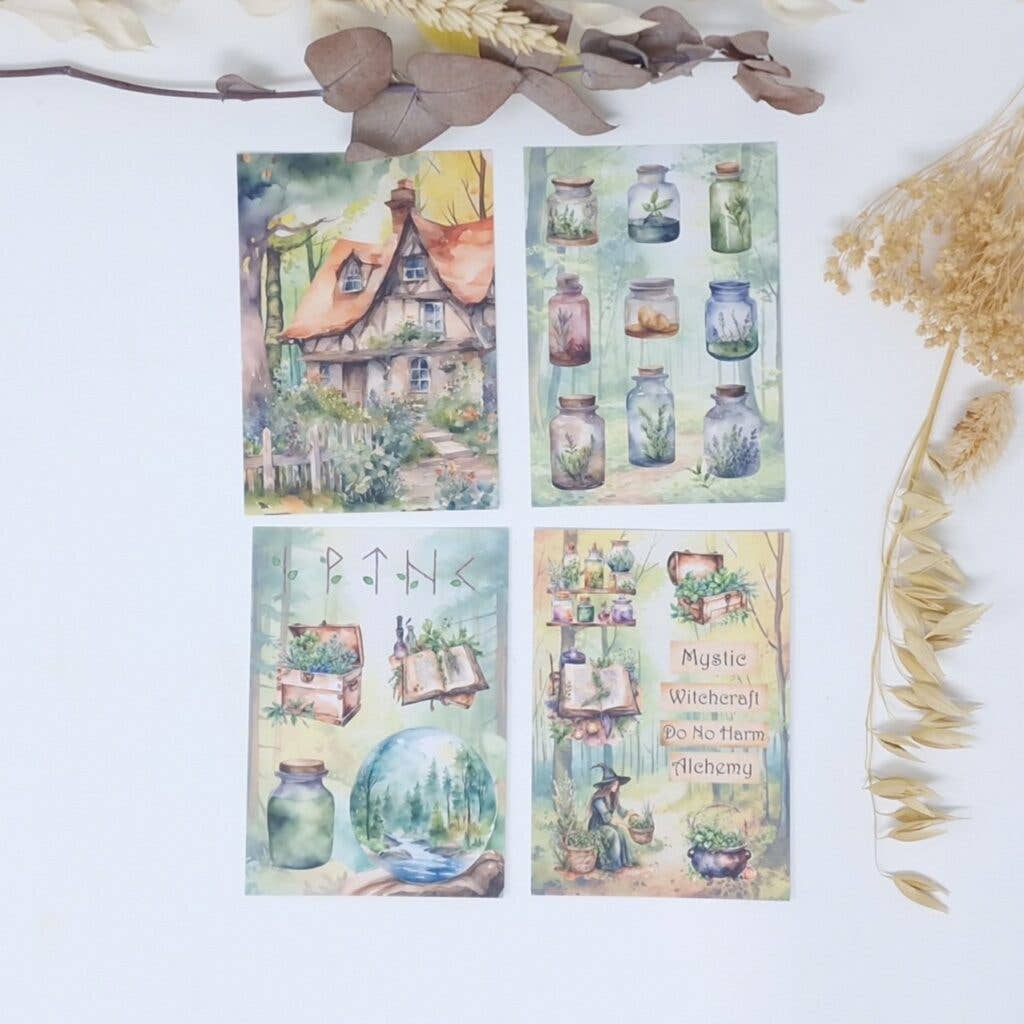 Earth witches Scrap paper | 7,4 x 10,5 cm | 3×8 designs