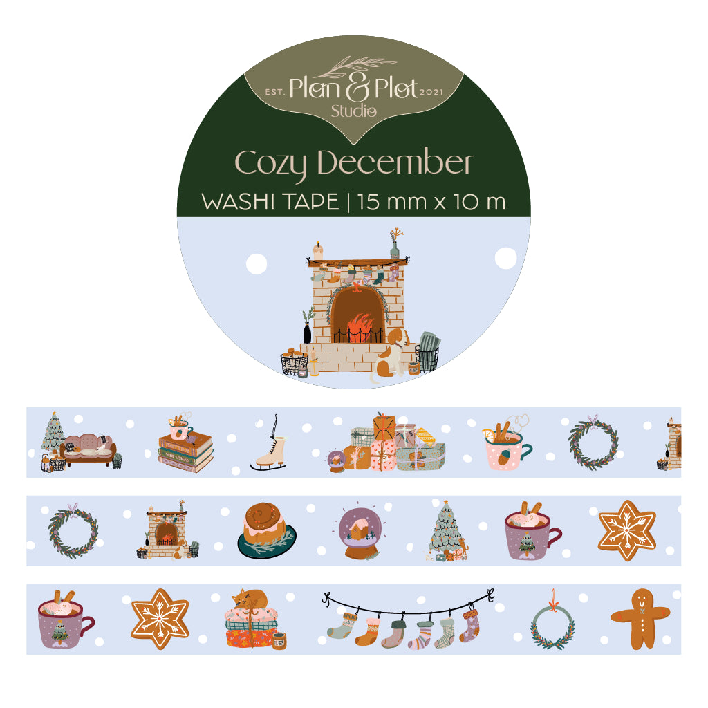 Cozy december | 15 mm x 10 m | Washi tape