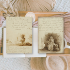 Old diary ephemera paper | 7,4 x 10,5 cm | 3×8 designs