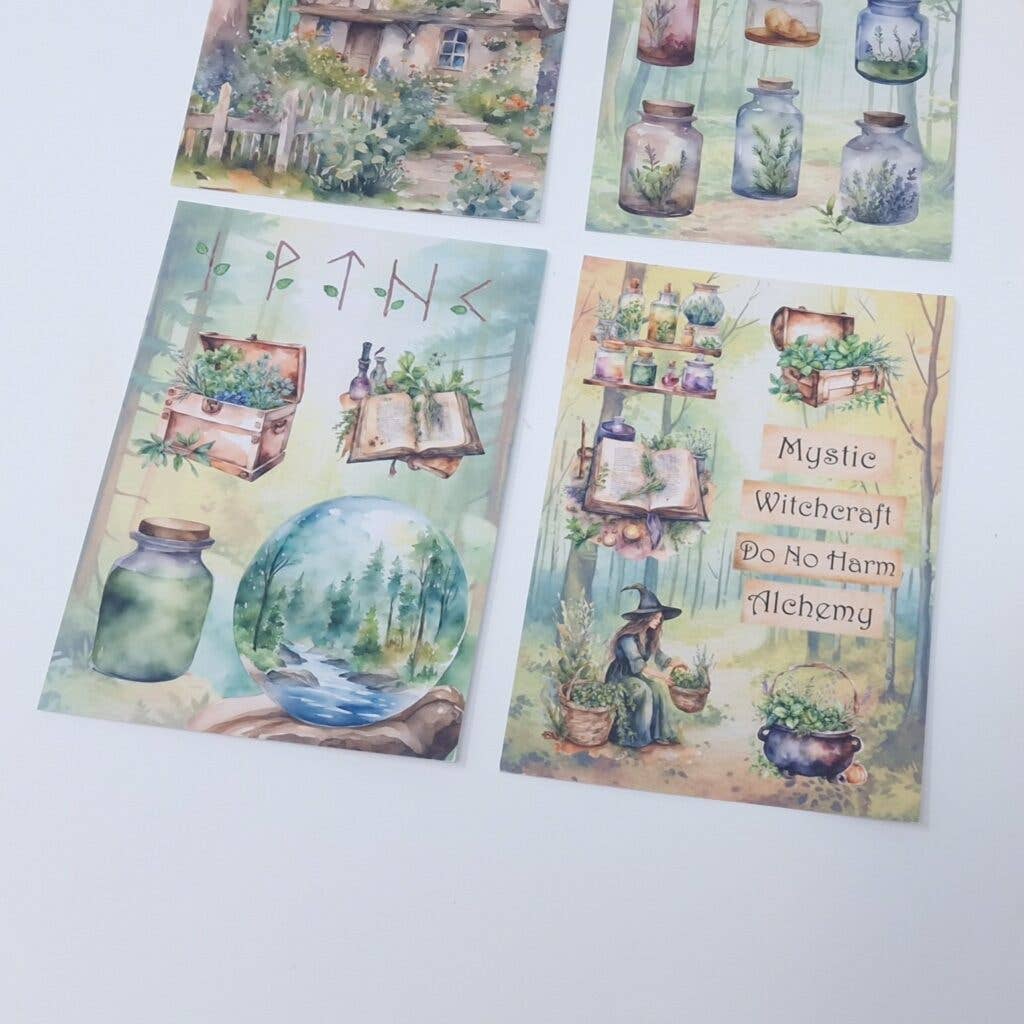 Earth witches Scrap paper | 7,4 x 10,5 cm | 3×8 designs