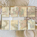 Old maps Scrap paper | 10,5 x 14,8 cm | 3×8 designs