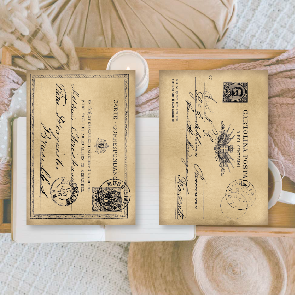 Written records ephemera paper | 7,4x10,5 cm | 3×8 designs