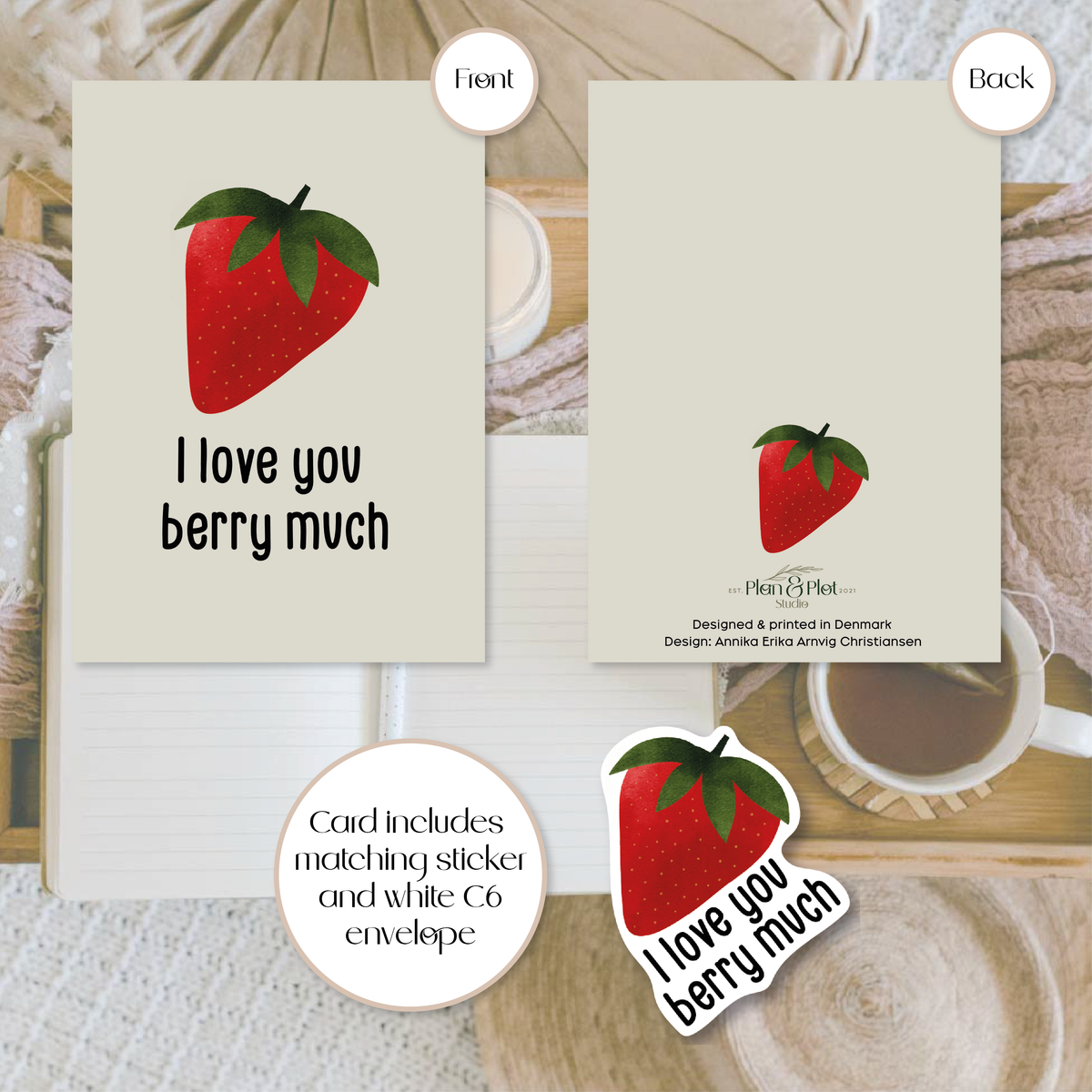 I love you berry much | A6 greeting card