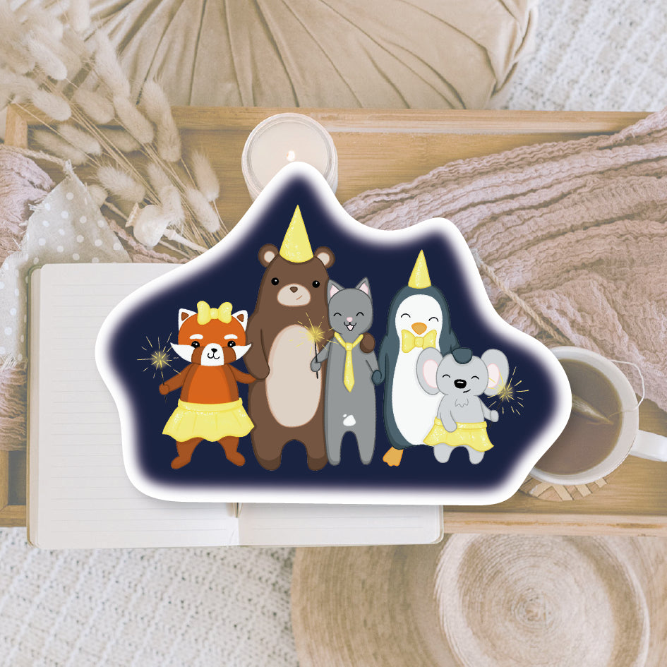 Sheldon & Friends - New Year | Die cut sticker