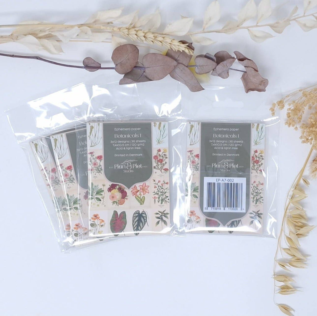 Botanicals I ephemera paper | 7,4 x 10,5 cm | 3×8 designs