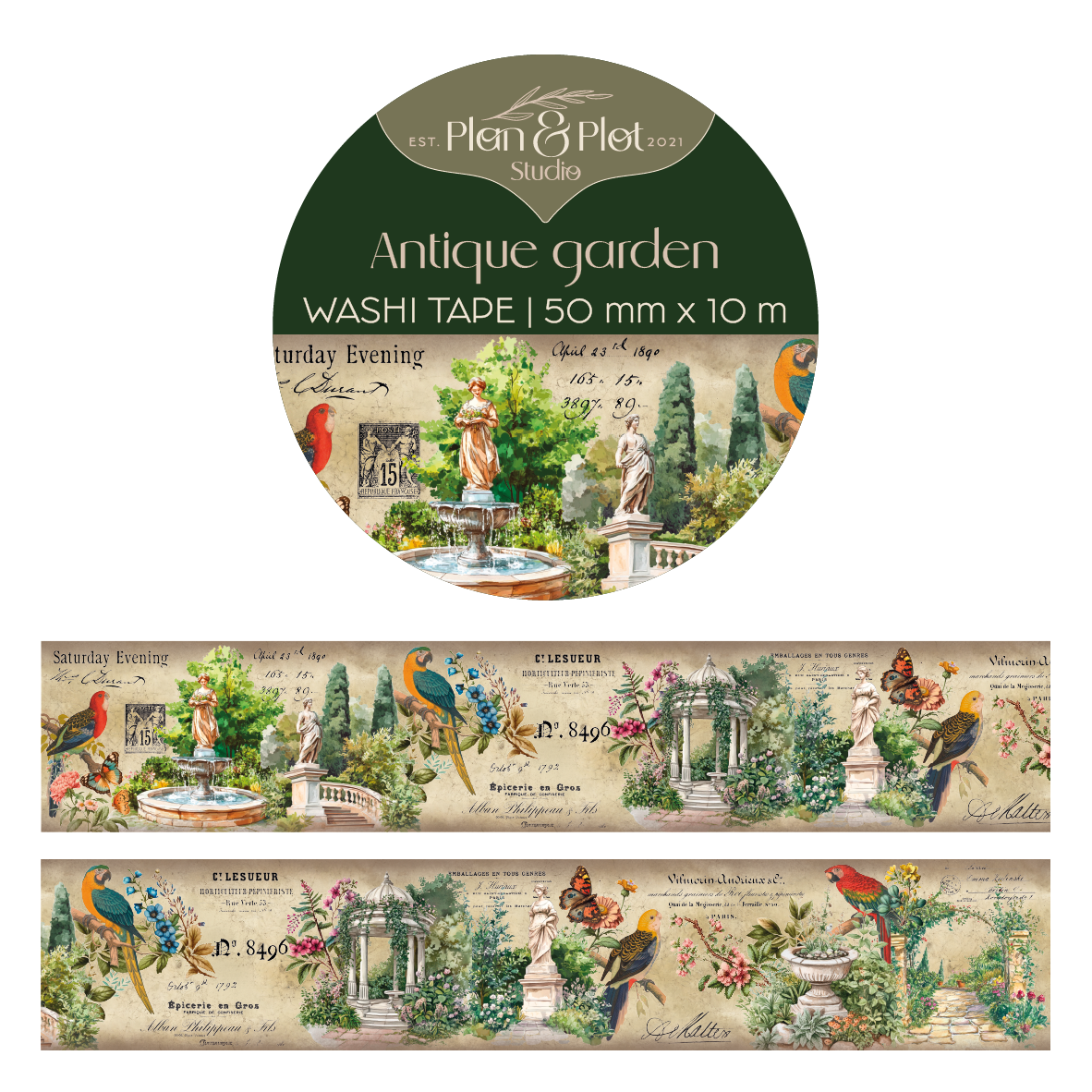 Antique garden | Washi tape