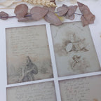 Old diary ephemera paper | 7,4 x 10,5 cm | 3×8 designs
