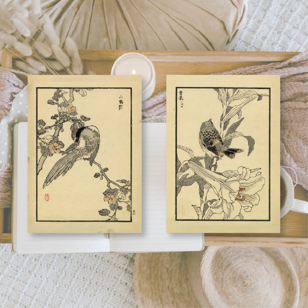 Kacho-e | Ephemera paper | 7,4 x 10,5 cm | 3×8 designs