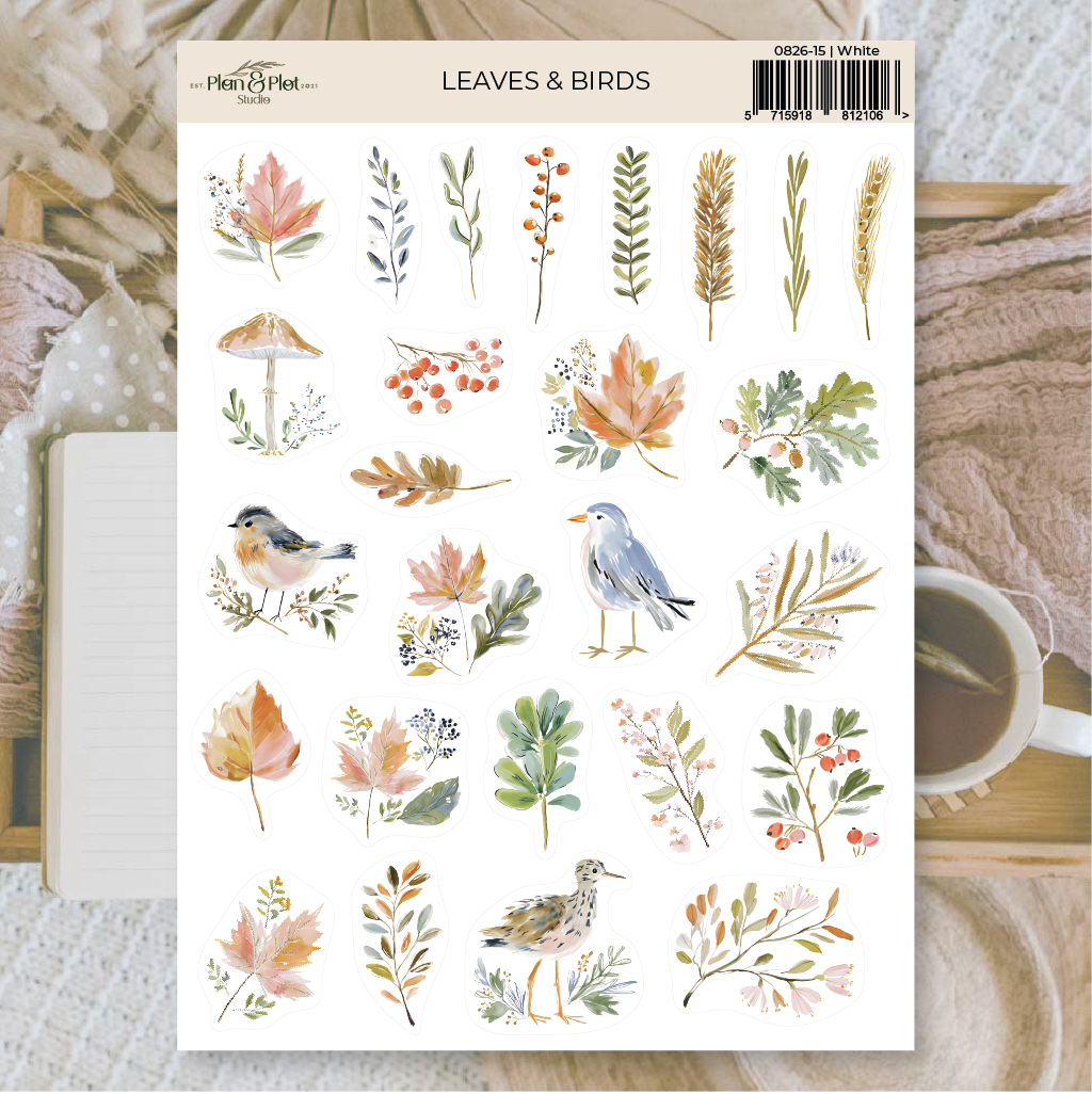 Leaves & birds | Stickers