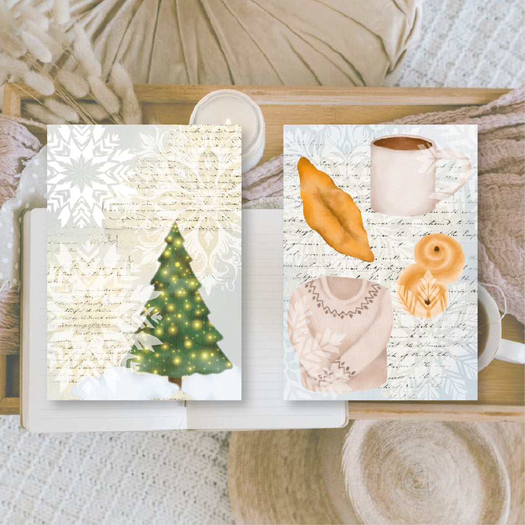 Winter town Scrap paper | 7,4 x 10,5 cm | 3×8 designs