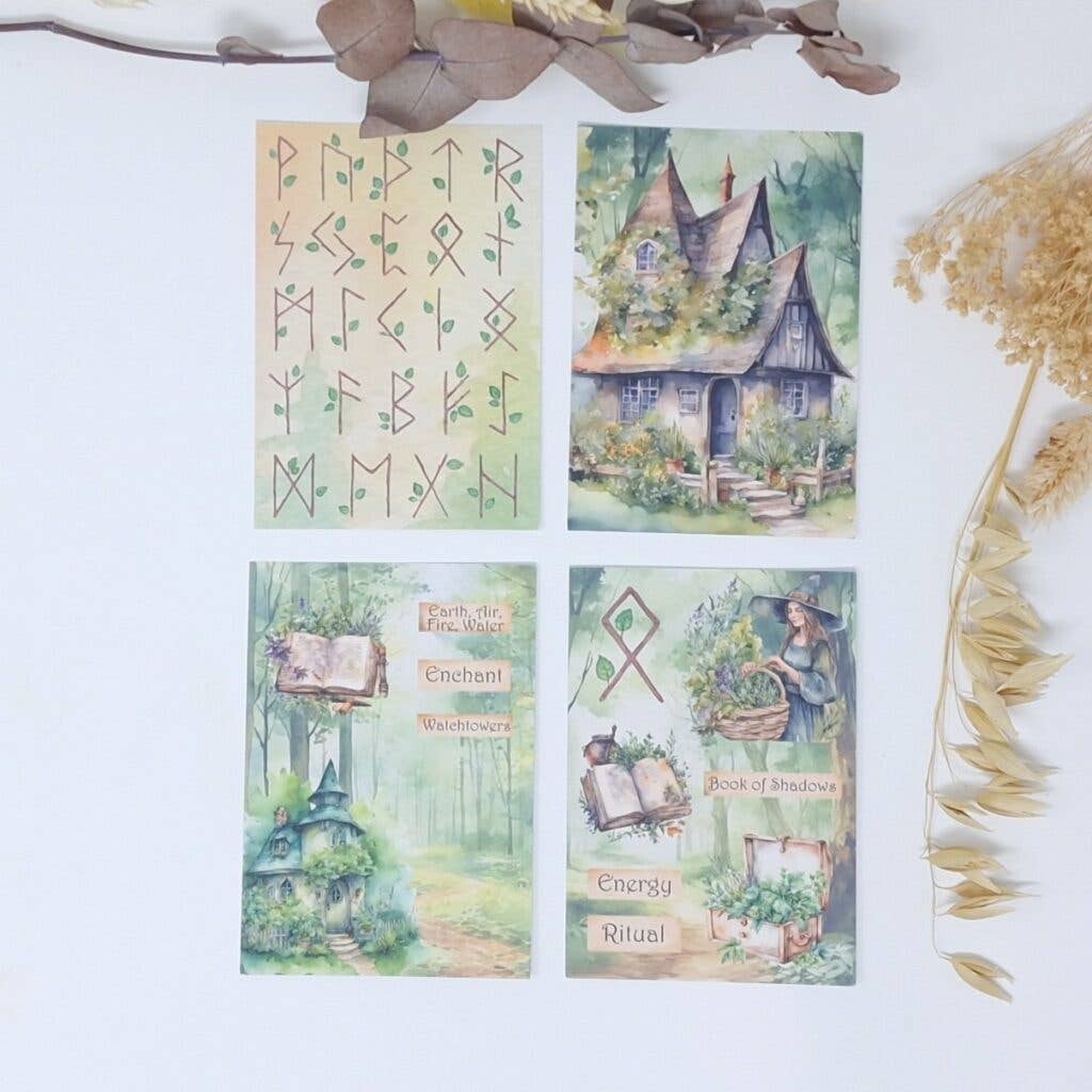 Earth witches Scrap paper | 7,4 x 10,5 cm | 3×8 designs