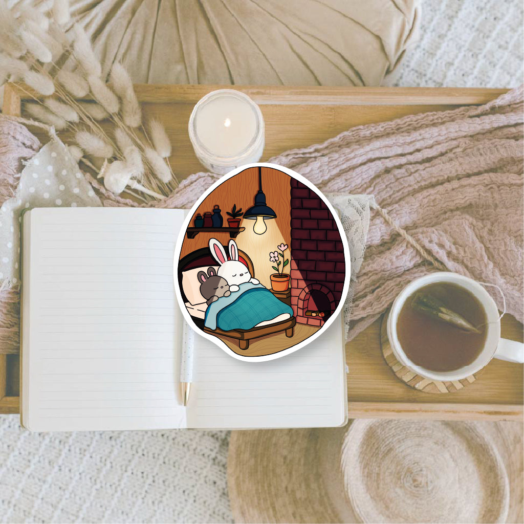 Cozy night | Die cut sticker