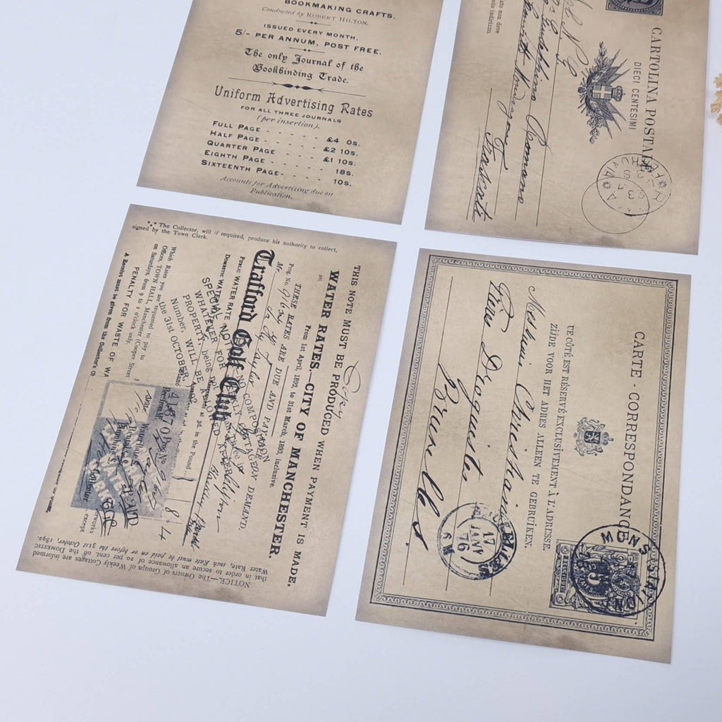 Written records ephemera paper | 7,4x10,5 cm | 3×8 designs