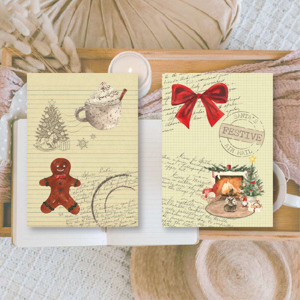 Christmas in Midnight Forest scrap paper | 7,4 x 10,5 cm | 3×8 designs