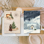 Christmas in Midnight Forest scrap paper | 7,4 x 10,5 cm | 3×8 designs