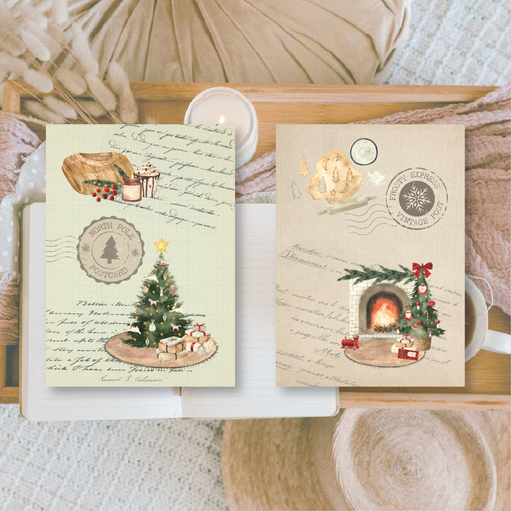 Christmas in Midnight Forest scrap paper | 7,4 x 10,5 cm | 3×8 designs
