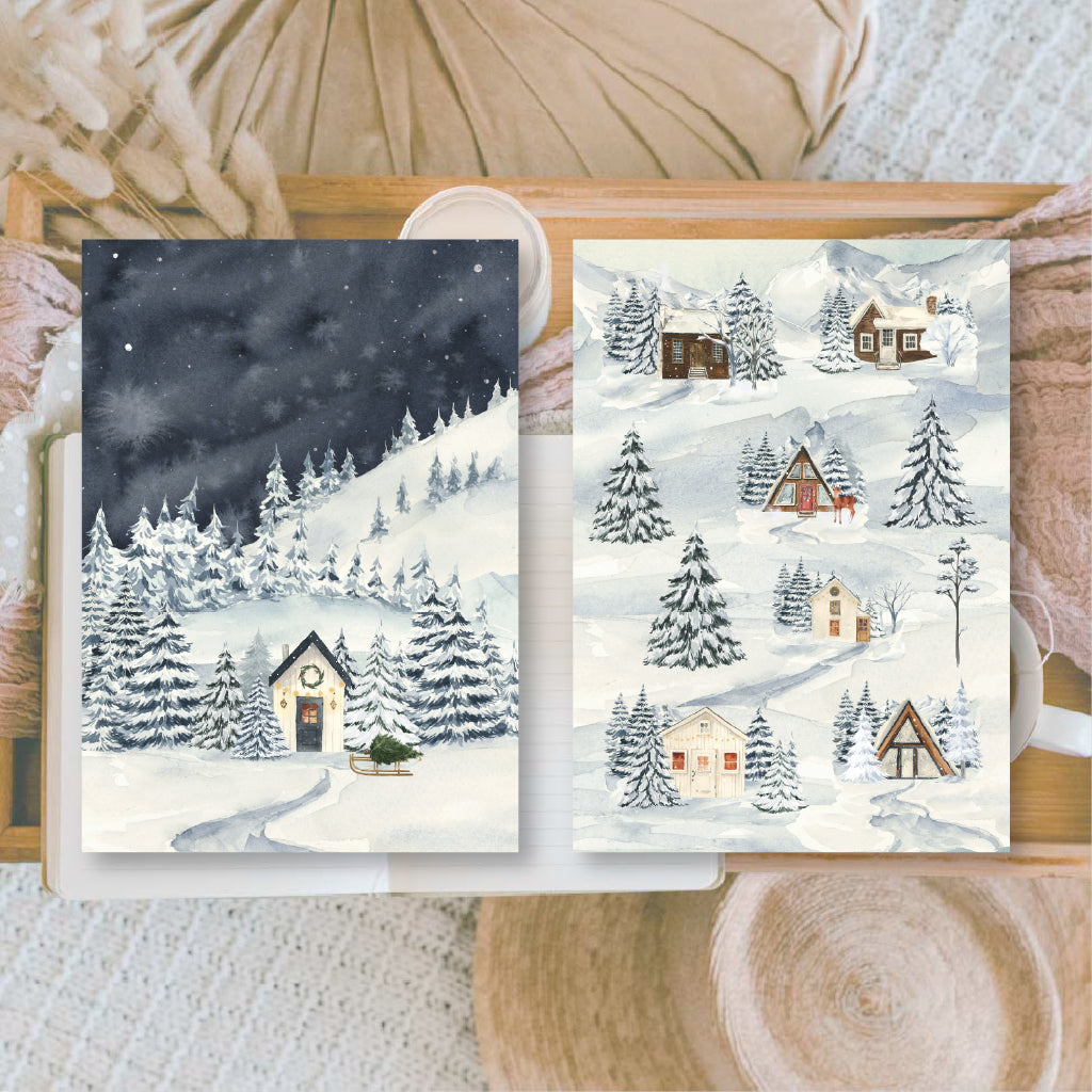 Christmas in Midnight Forest Junk Journal Book
