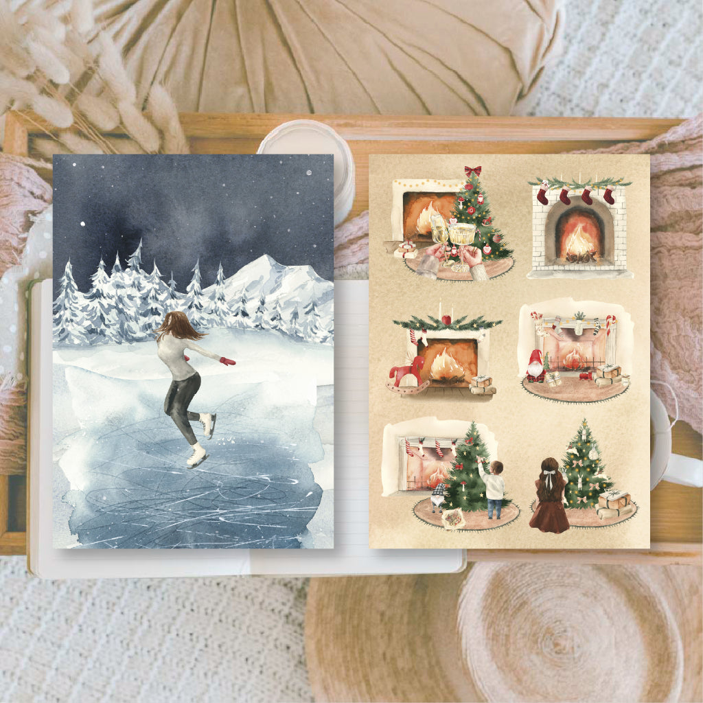 Christmas in Midnight Forest Junk Journal Book
