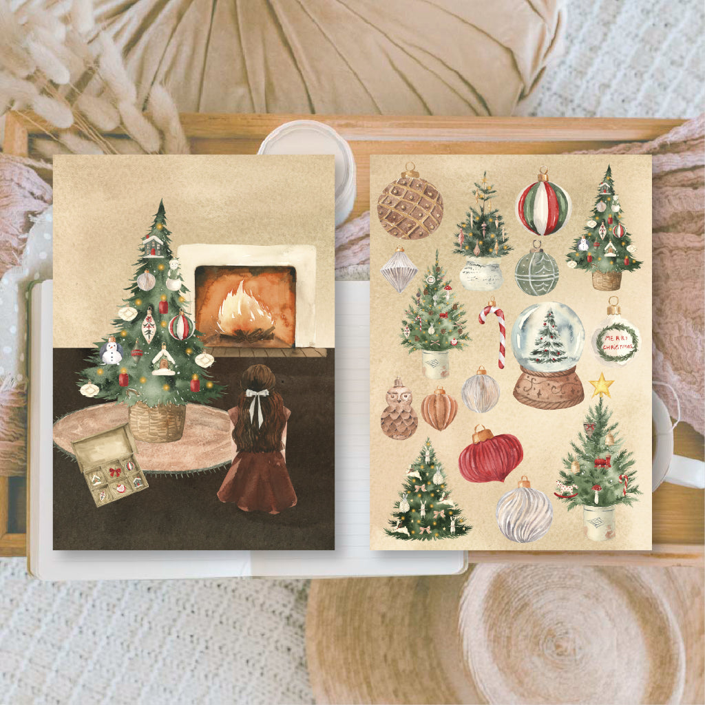 Christmas in Midnight Forest Junk Journal Book