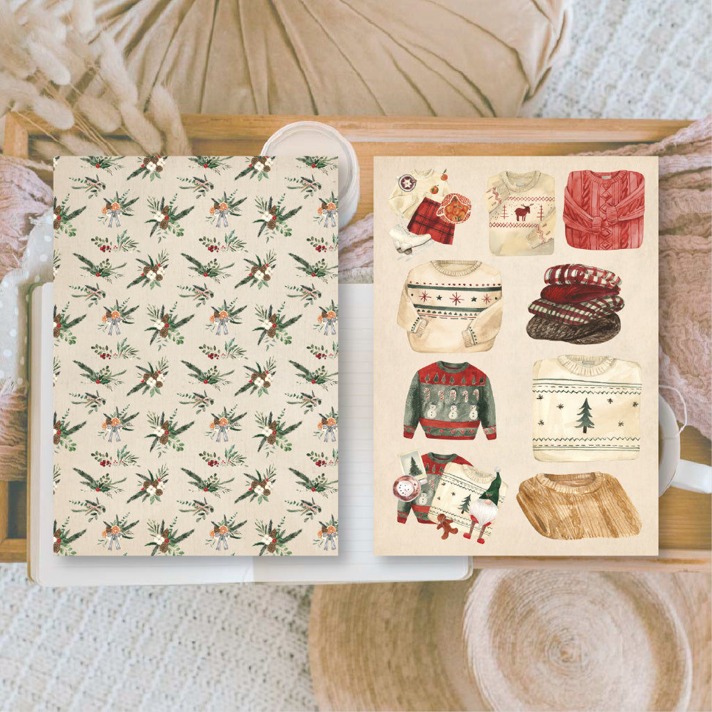 Christmas in Midnight Forest Junk Journal Book