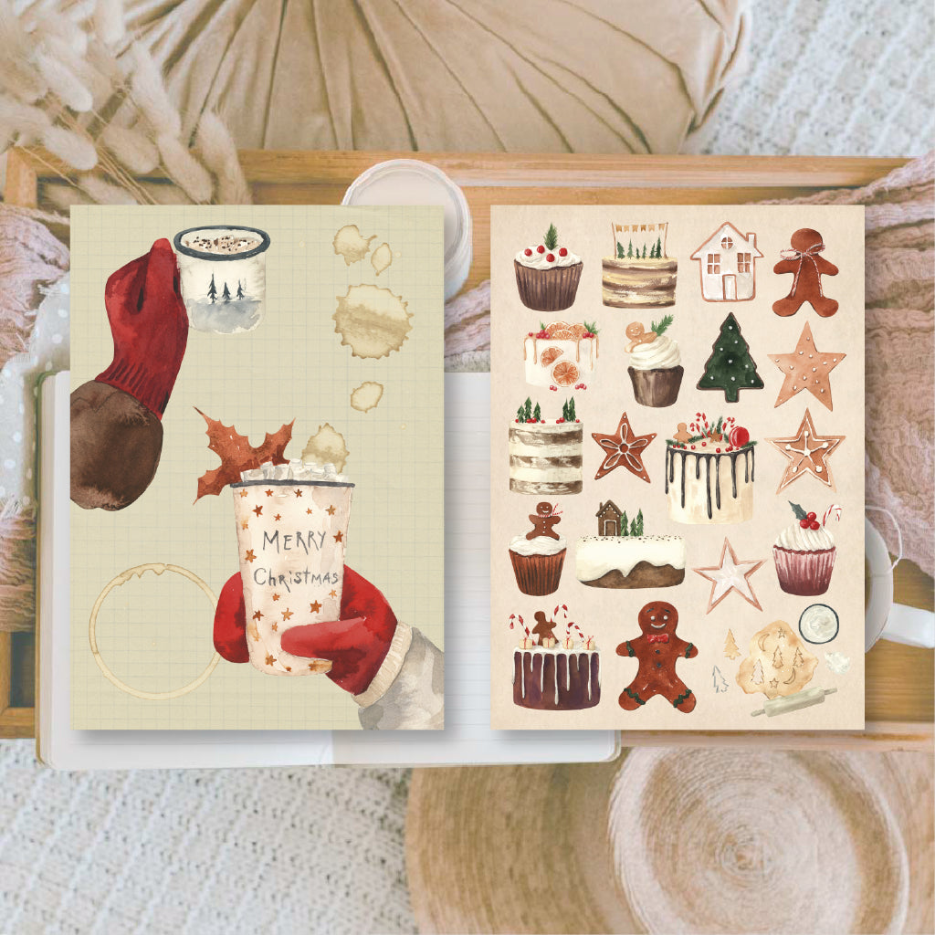 Christmas in Midnight Forest Junk Journal Book