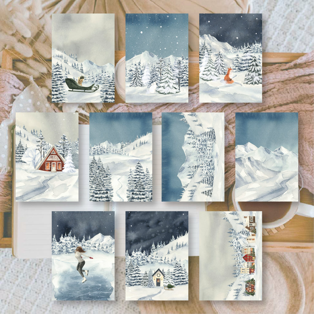 Midnight Forest | Background paper for junk journal | 14,8x21 cm